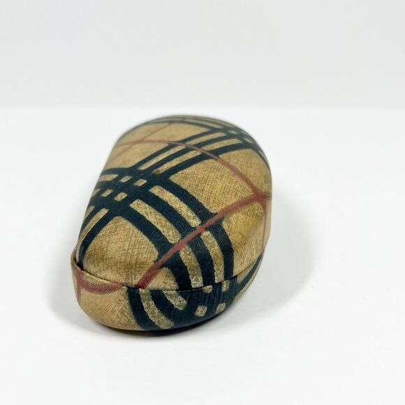 Burberry Nova Plaid Sunglasses Clamshell Case Only Brown Plaid Made in Italy - Picture 4 of 8